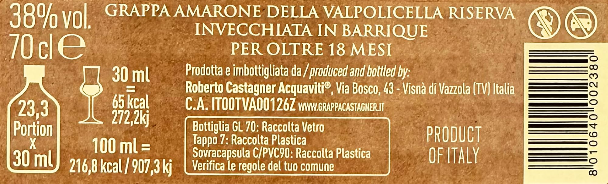 castagner-fuoriclasse-leon-grappa-amarone-valpolicella-riserva-700-ml image 8