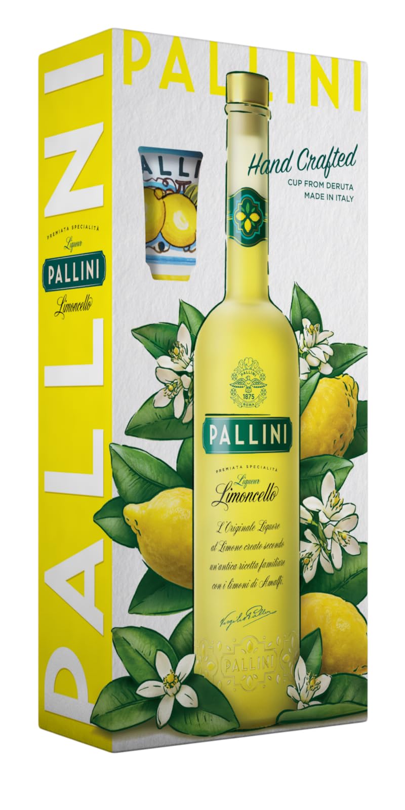 pallini-limoncello-costa-d-amalfi-igp-26-vol-500-ml-tazzina-deruta image 2
