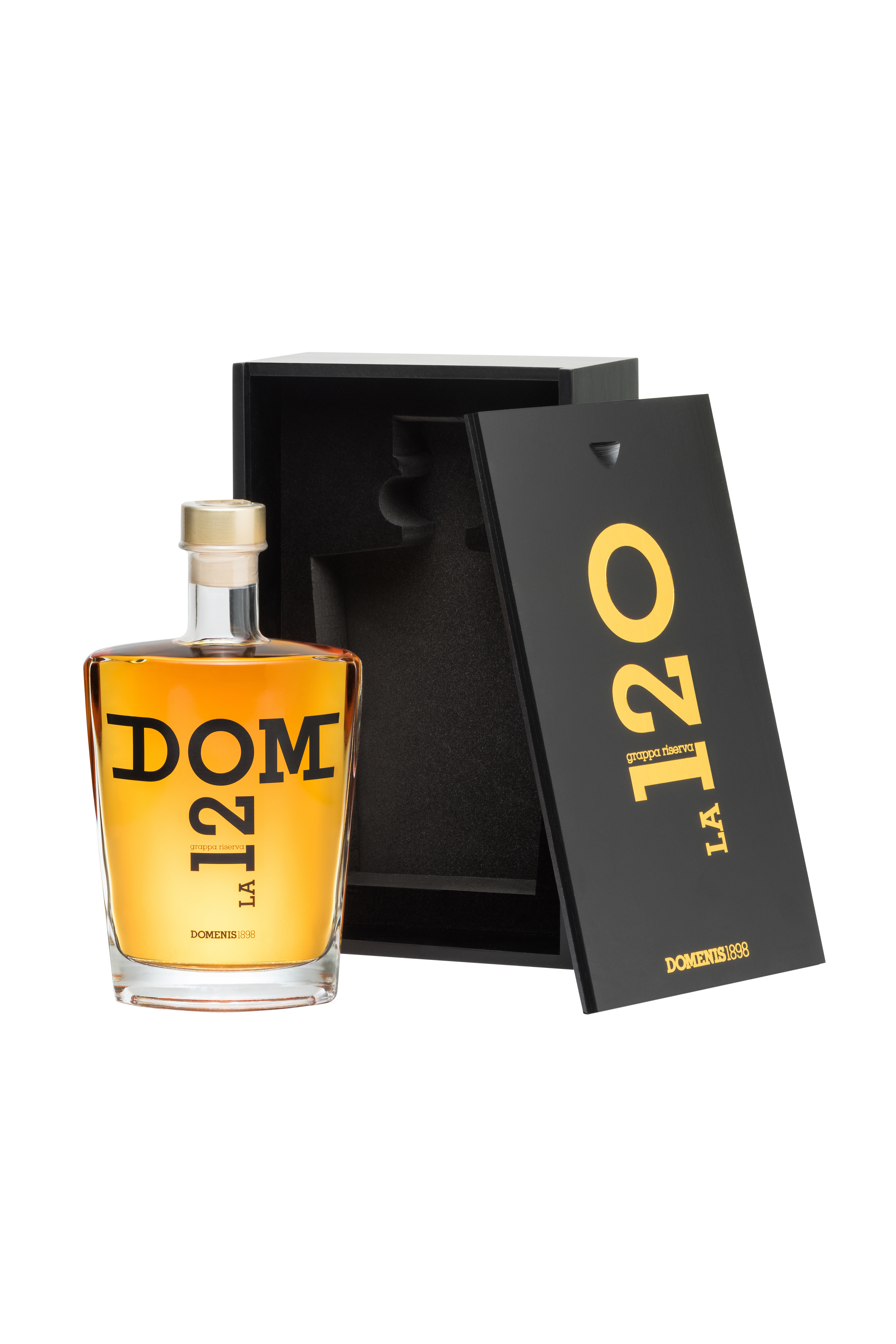 domenis1898-la120-grappa-invecchiata-decanter-celebrativo image 1