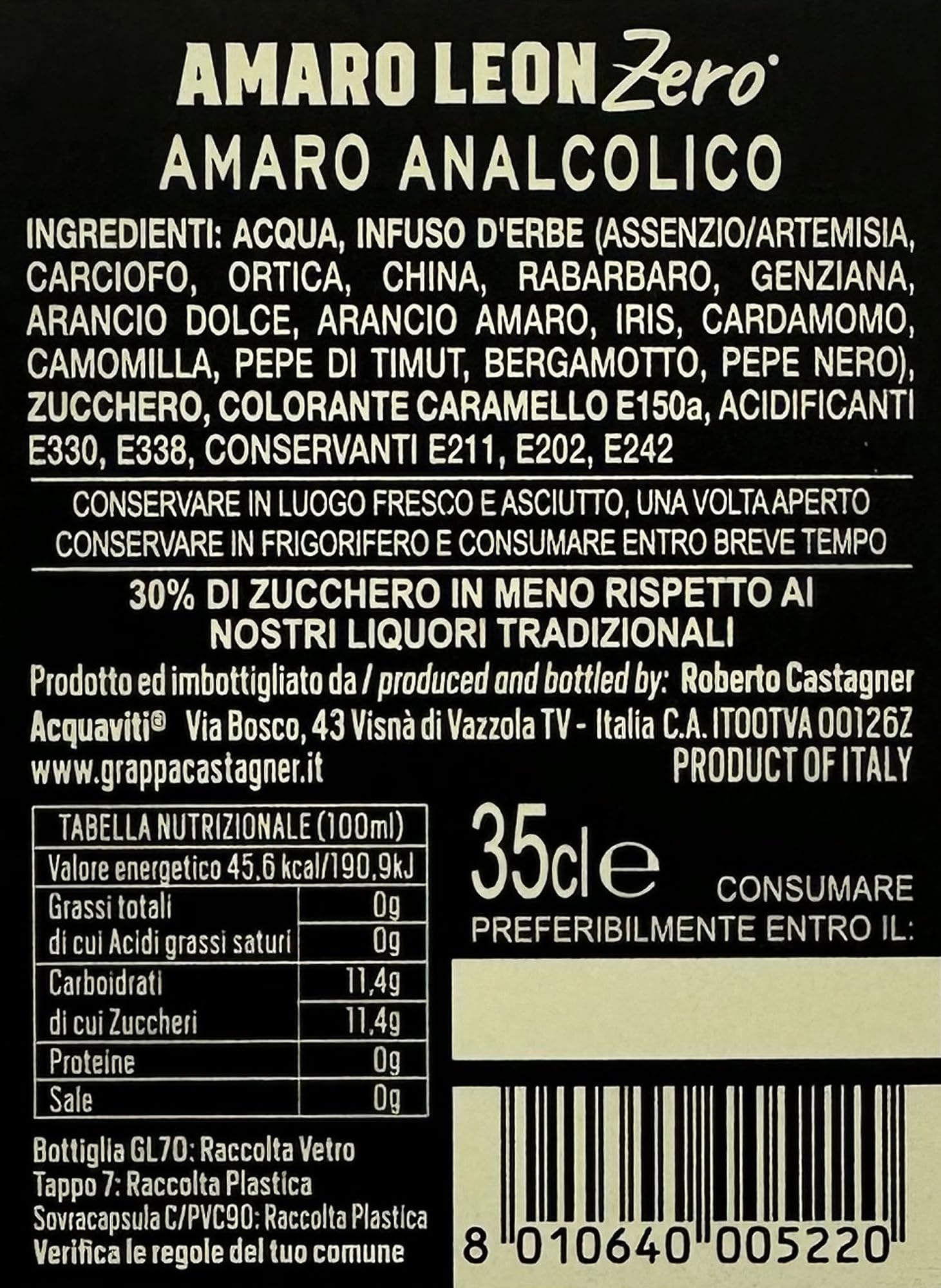 castagner-amaro-leon-zero-analcolico-350-ml-15-botaniche image 2