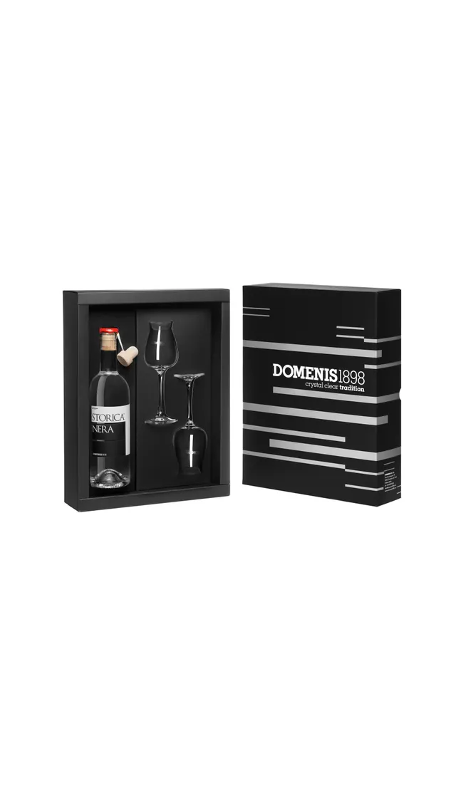 domenis1898-storica-nera-50-cl-cofanetto-regalo-con-2-calici image 1