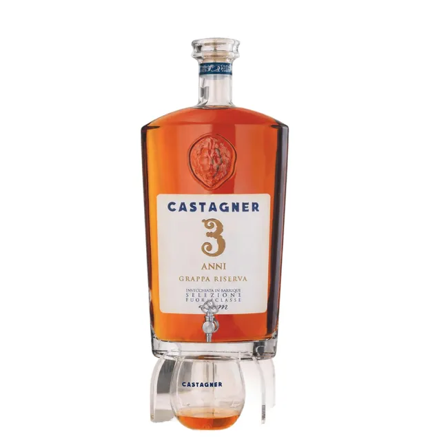 castagner-fuoriclasse-leon-grappa-riserva-3-anni-magnum-3-l-con-4-calici image 1