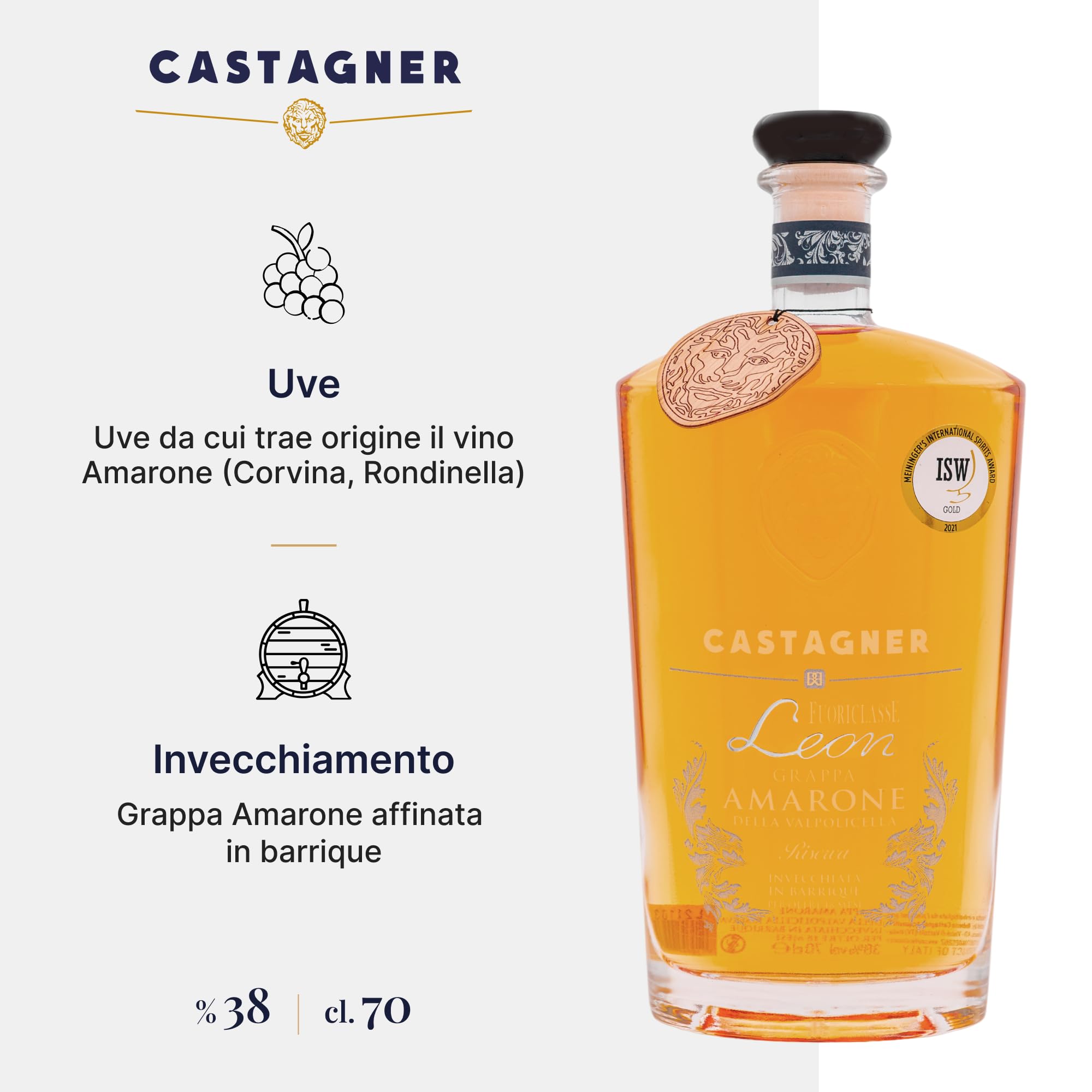castagner-fuoriclasse-leon-grappa-amarone-valpolicella-riserva-700-ml image 2