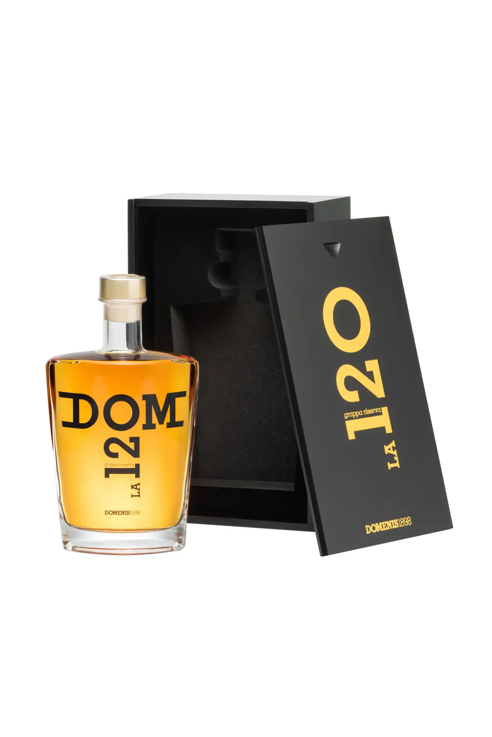 domenis1898-la120-grappa-invecchiata-decanter-celebrativo image 1