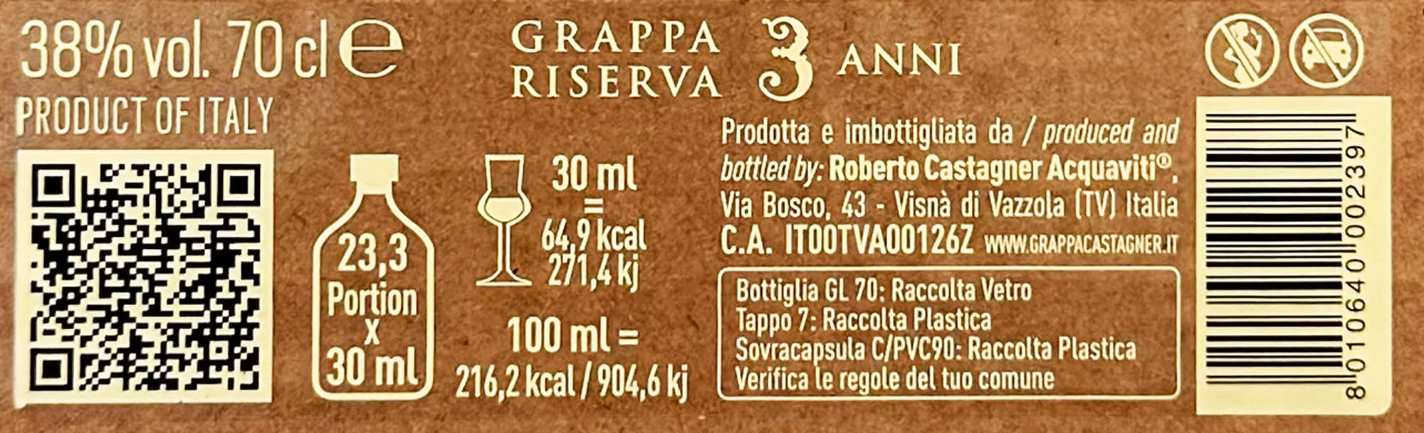 castagner-acquavite-fuoriclasse-leon-riserva-3-anni-grappa-barricata-700ml image 6