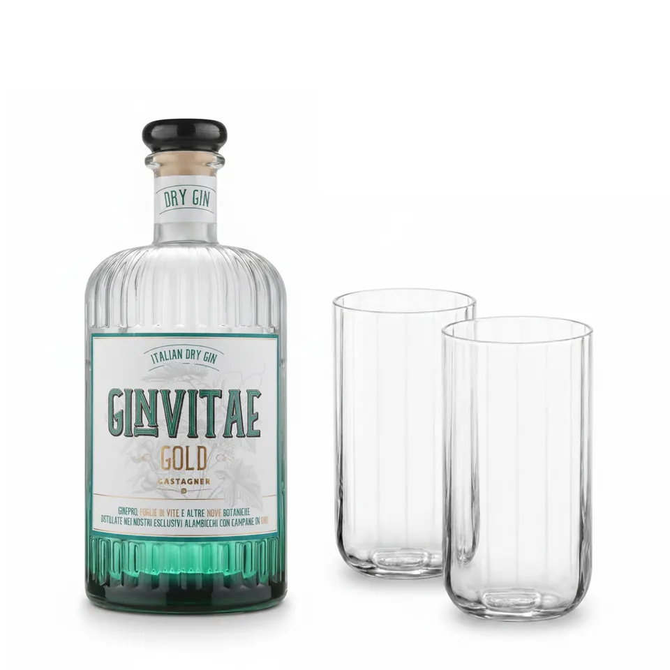castagner-gin-vitae-gold-700-ml-43-con-2-bicchieri image 1